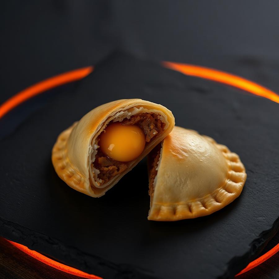 Special Ilocos empanada cut open showing egg and longganisa